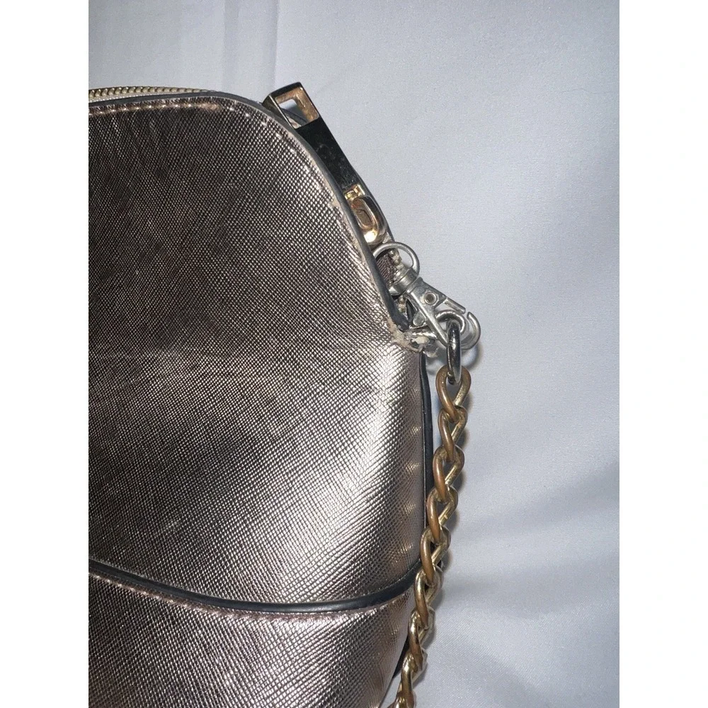 Aldo Crossbody Purse Metallic Rose Gold Handbag Faux Leather Strap